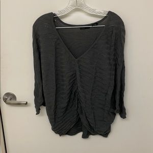 Press slouchy grey sweater